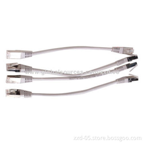 SFTP Cat6 Patch Cords, Twisted Pair, 26AWG PVC Jacket, RJ45 Connector, BC Stranded Conductor